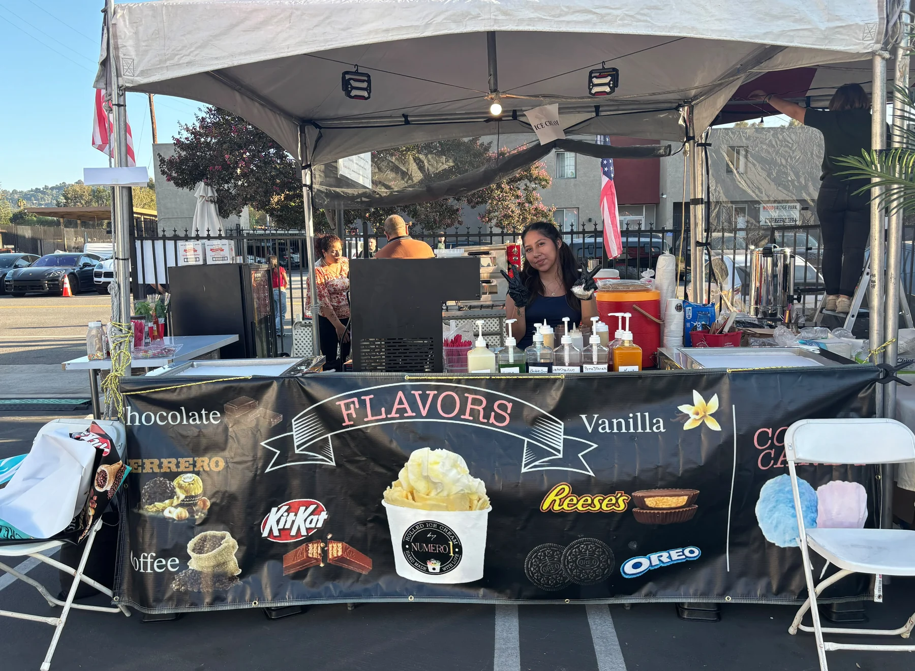 Numero Uno mobile catering setup at an outdoor event