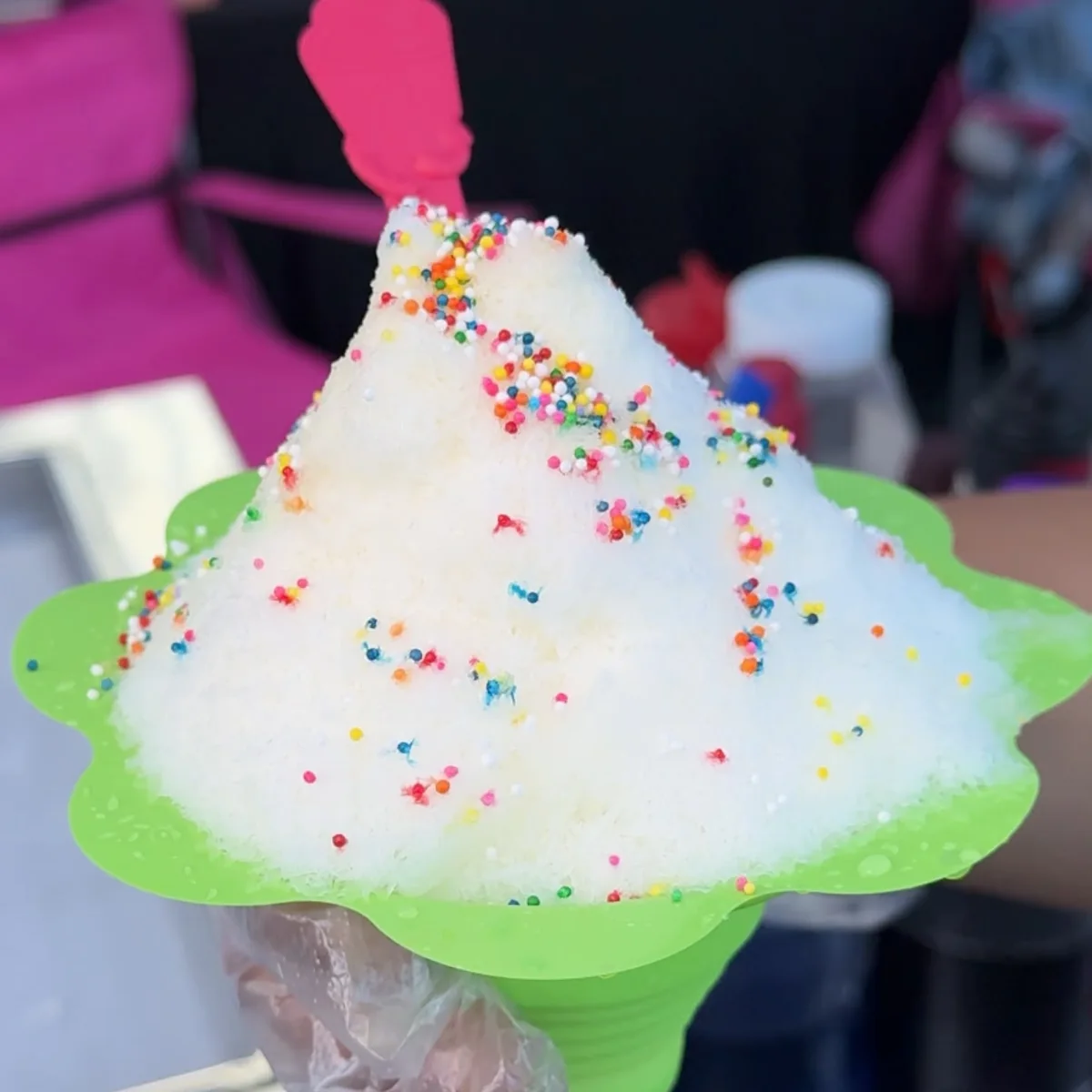 Colorful snow cone